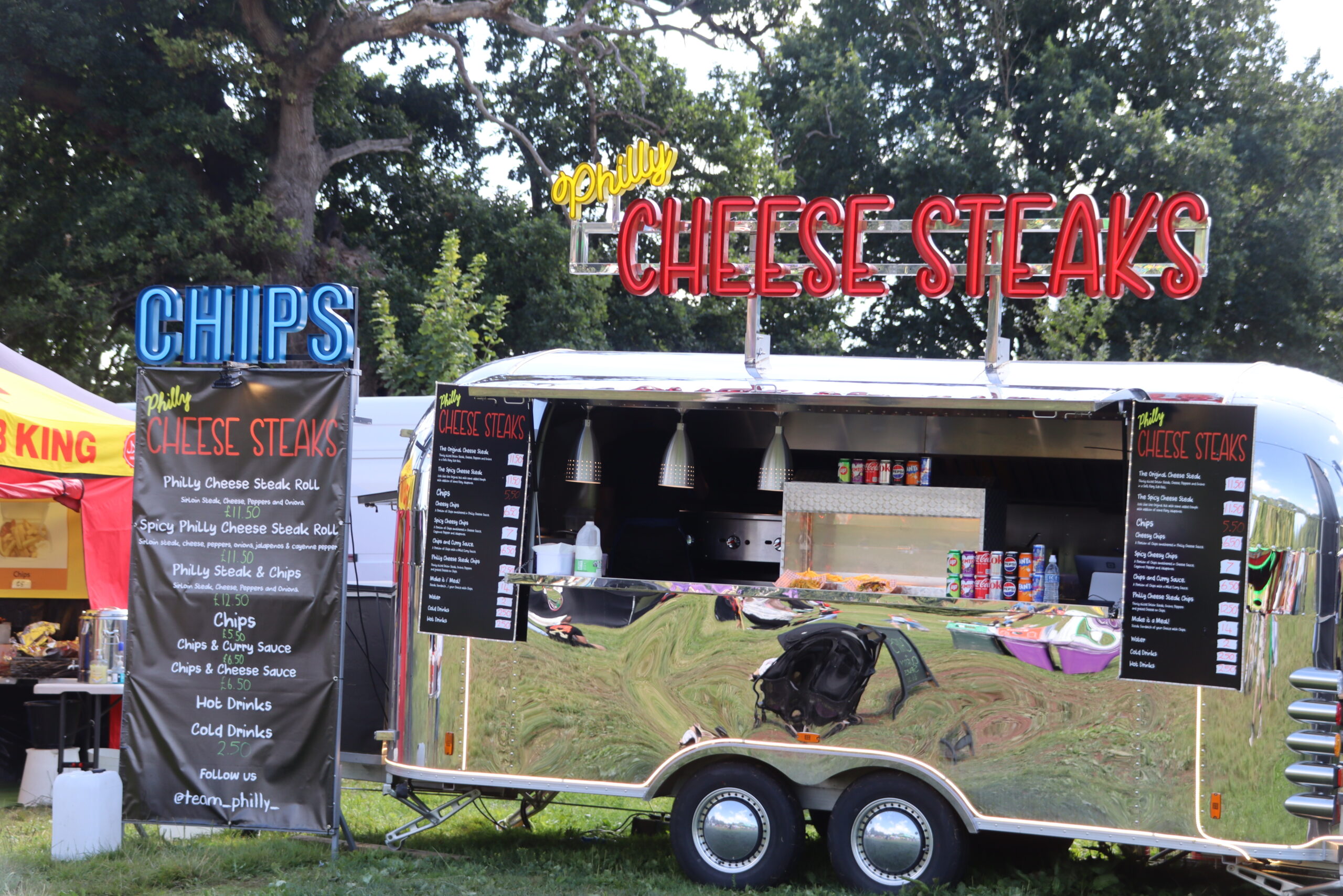 Philly Cheese Steaks Food Van at a Local Market